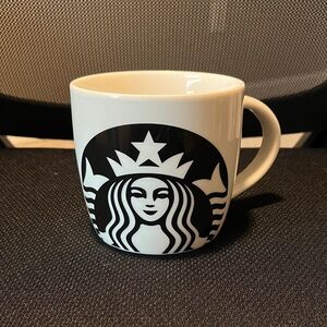 Starbucks White Mug with Black Logo